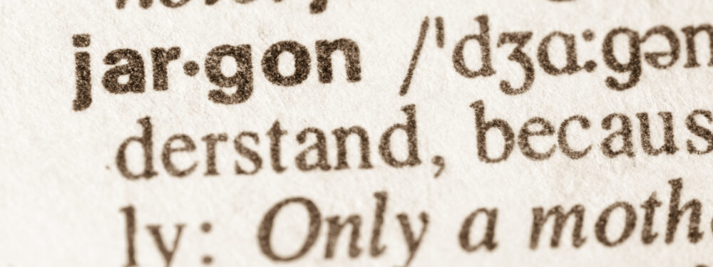 Dictionary definition of word jargon